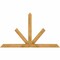Ekena Millwork Saratoga Rough Sawn Timber Gable Bracket, Western Red Cedar, 72"W x 42"H x 4"D x 4"F, 14/12 Pitch GBW072X42X0404SAR00RWR - alternate 1